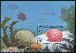 Grenada Grenadines 1986 Shells S/s, Mint NH, Nature - Shells & Crustaceans - Vie Marine