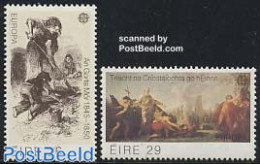 Ireland 1982 Europa 2v, Mint NH, History - Religion - Europa (cept) - Religion - Art - Paintings - Disasters - Unused Stamps