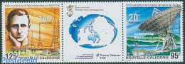 New Caledonia 1996 Satellite Station 2v+tab [:T:], Mint NH, Science - Telecommunication - Neufs