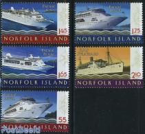 Norfolk Island 2010 Ships 5v, Mint NH, Transport - Ships And Boats - Bateaux