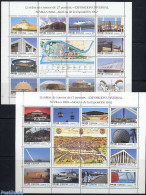 Spain 1992 Expo 2x12v M/s, Mint NH, Transport - Various - Cableways - Railways - Mills (Wind & Water) - World Expositi.. - Nuevos