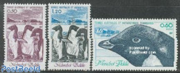 French Antarctic Territory 1980 Animals 3v, Mint NH, Nature - Birds - Penguins - Ungebraucht