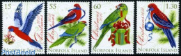 Norfolk Island 2010 Christmas 4v, Mint NH, Nature - Religion - Birds - Parrots - Christmas - Noël