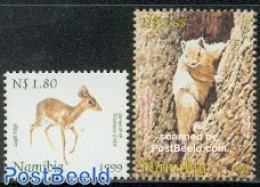 Namibia 1999 Definitives, Animals 2v, Mint NH, Nature - Animals (others & Mixed) - Namibië (1990- ...)