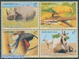 United Nations, Vienna 1995 Animals 4v [+], Mint NH, Nature - Animals (others & Mixed) - Birds - Monkeys - Parrots - R.. - Other & Unclassified