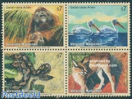 United Nations, Vienna 1999 Animals 4v [+], Mint NH, Nature - Animals (others & Mixed) - Birds - Monkeys - Reptiles - Other & Unclassified