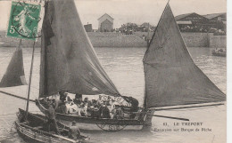 LE TREPORT EXCURSION SUR BARQUE DE PECHE 1913 TBE - Le Treport