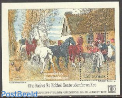 Denmark 1976 Hafnia 76 S/s, Mint NH, Nature - Various - Horses - Philately - Uniforms - Unused Stamps