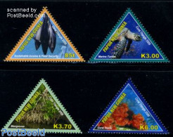Papua New Guinea 2009 Coral Triangle 4v, Mint NH, Nature - Fish - Turtles - Poissons