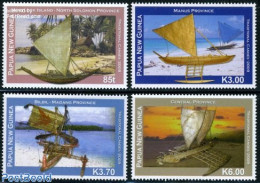 Papua New Guinea 2009 Tradional Canoes 4v, Mint NH, Transport - Ships And Boats - Bateaux