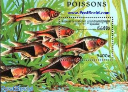 Cambodia 1997 Tropical Fish S/s, Mint NH, Nature - Fish - Poissons