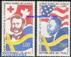 Mali 1977 Nobel Prize Winners 2v, Mint NH, Health - History - Religion - Red Cross - Nobel Prize Winners - Religion - Rotes Kreuz