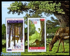 Bulgaria 2011 Europa, Forests S/s, Mint NH, History - Nature - Europa (cept) - Animals (others & Mixed) - Birds - Deer.. - Nuovi