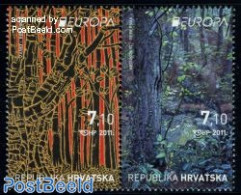Croatia 2011 Forests 2v [:], Mint NH, History - Nature - Europa (cept) - Trees & Forests - Rotary Club