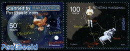 North Macedonia 2009 Europa, Astronomy 2v, Mint NH, History - Nature - Science - Europa (cept) - Birds - Poultry - Ast.. - Astrology