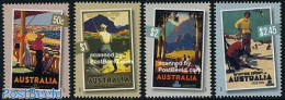 Australia 2007 Tourism Posters 4v, Mint NH, Nature - Sport - Transport - Various - Fishing - Horses - Skiing - Automob.. - Neufs