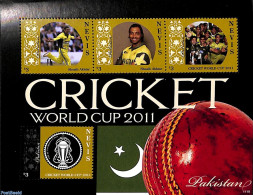 Nevis 2011 Cricket World Cup 4v M/s, Mint NH, Sport - Cricket - Cricket