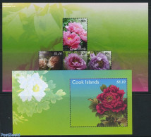 Cook Islands 2011 Peonies 2 S/s, Mint NH, Nature - Flowers & Plants - Other & Unclassified