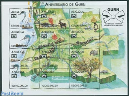 Angola 1998 National Unity 12v M/s, Mint NH, History - Nature - Science - Transport - Various - Geology - Elephants - .. - Vissen