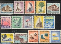 South-West Africa 1961 Definitives 15v, Mint NH, History - Nature - Religion - Various - Geology - Birds - Fish - Fish.. - Fische