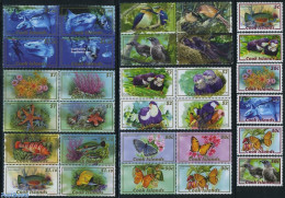 Cook Islands 2007 Definitives, Wildlife 30v (6v+6x[+]), Mint NH, Nature - Birds - Butterflies - Fish - Shells & Crusta.. - Fishes
