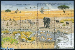 Namibia 2007 National Park Etosha 10v M/s, Mint NH, Nature - Animals (others & Mixed) - Birds - Elephants - Insects - .. - Namibië (1990- ...)