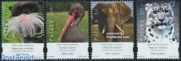 Poland 2007 Zoo Animals 4v, Mint NH, Nature - Animals (others & Mixed) - Birds - Cat Family - Elephants - Monkeys - Unused Stamps