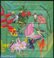 Guinea, Republic 2002 Hummingbirds 6v M/s /Archilucbus, Mint NH, Nature - Birds - Flowers & Plants - Other & Unclassified