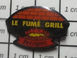 316B Pin's Pins : BEAU ET RARE / ALIMENTATION / FEU DE BOIS LE FUMé GRILL - Food