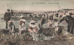 LE TREPORT LECON DE STRATREGIE JEUX D'ENFANTS SUR LA PLAGE 1913 TBE - Le Treport
