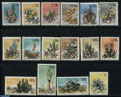 South-West Africa 1973 Cactus Flowers 16v, Mint NH, Nature - Cacti - Flowers & Plants - Cactus
