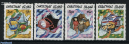 Christmas Islands 1988 Christmas, Toys 4v, Mint NH, Nature - Religion - Sport - Transport - Various - Elephants - Monk.. - Navidad