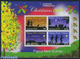Papua New Guinea 2008 Christmas 4v M/s, Mint NH, Religion - Christmas - Weihnachten
