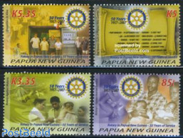 Papua New Guinea 2007 50 Years Rotary Club 4v, Mint NH, Various - Rotary - Rotary Club