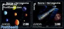 Bosnia Herzegovina 2009 Europa, Astronomy 2v, Mint NH, History - Science - Transport - Europa (cept) - Astronomy - Spa.. - Astrología