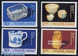 Norfolk Island 2005 Norfolk Museum 4v, Mint NH, Art - Art & Antique Objects - Ceramics - Museums - Porzellan