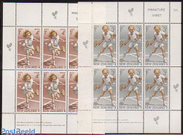 New Zealand 1972 Health, Tennis 2 S/s, Mint NH, Health - Sport - Health - Sport (other And Mixed) - Tennis - Nuovi