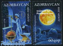 Azerbaijan 2009 Europa, Astronomy 2v, Mint NH, History - Science - Europa (cept) - Astronomy - Astrologie