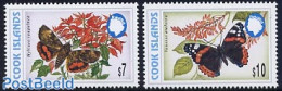 Cook Islands 1998 Definitives, Butterflies 2v, Mint NH, Nature - Butterflies - Other & Unclassified