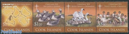 Cook Islands 2011 Christmas 4v [:::], Mint NH, Nature - Religion - Various - Birds - Cattle - Christmas - Maps - Weihnachten