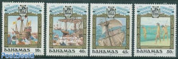 Bahamas 1990 Discovery Of America 4v, Mint NH, History - Transport - Explorers - Ships And Boats - Onderzoekers