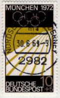 RFA Poste Obl Yv: 450/453 Préludes Aux Jeux Olympiques D'été Munich 30-6-69 (TB Cachet à Date) - Usati