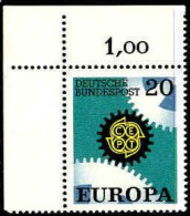 RFA Poste N** Yv: 398/399 Europa Cept Engrenages Coin De Feuille - Unused Stamps