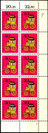 RFA Poste N** Yv: 373/374 Congrès Des Fédération Internationales De Philatélie FIP Coin De Feuille Bloc De 10 - Unused Stamps