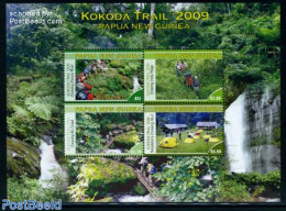 Papua New Guinea 2009 Kokoda Trail 4v M/s, Mint NH, Sport - Various - Mountains & Mountain Climbing - Tourism - Art - .. - Bergsteigen