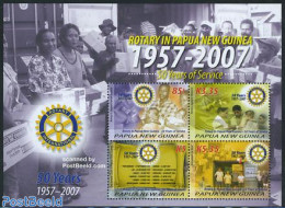 Papua New Guinea 2007 50 Years Rotary 4v M/s, Mint NH, Various - Rotary - Rotary, Lions Club