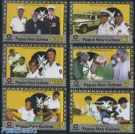 Papua New Guinea 2007 50 Years St John Amulance Service 6v, Mint NH, Health - Transport - Health - St John - Automobiles - Cristianesimo