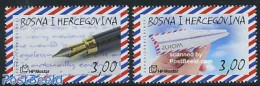 Bosnia Herzegovina - Croatic Adm. 2008 Europa, The Letter 2v, Mint NH, History - Europa (cept) - Post - Post