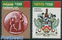 Nevis 2012 Definitives 2v, Mint NH, History - Coat Of Arms - St.Kitts Y Nevis ( 1983-...)