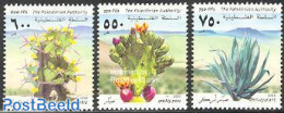 Palestinian Terr. 2003 Cacti 3v, Mint NH, Nature - Cacti - Flowers & Plants - Sukkulenten